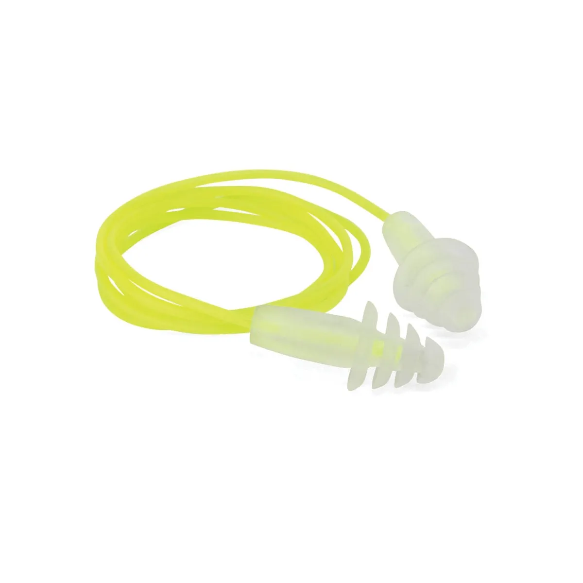 Radians Resistor II Clear / Green 4 Flange Ear Plugs 3-Pack
