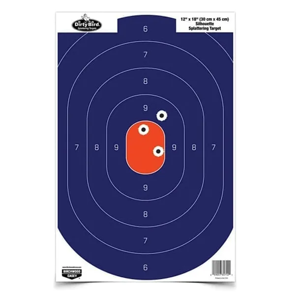 Birchwood Casey Dirty Bird Silhouette Target Blue/Orange 12x18 50 Pack