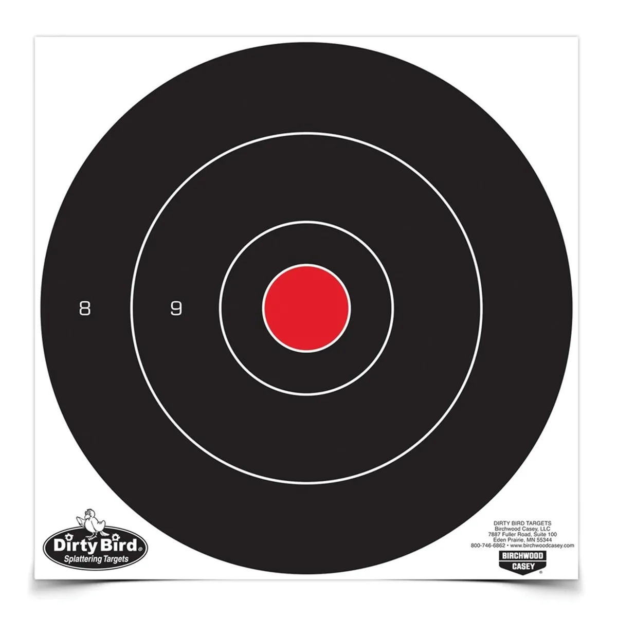 Birchwood Casey Dirty Bird White 12 Bull s-Eye Target 100-Pack
