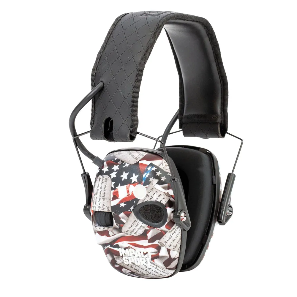 Howard Leight Impact Sport Earmuffs Bluetooth 2nd Amendment/Diamond Print Youth/Adult Small