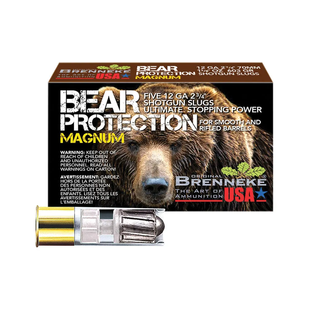 Brenneke Bear Protection Magnum 12 Gauge Shotshell Slug, 602 gr 5rds