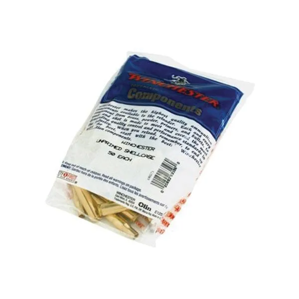 Winchester 6.8 Western Rifle Unprimed Brass Cartridge Case, 50rds