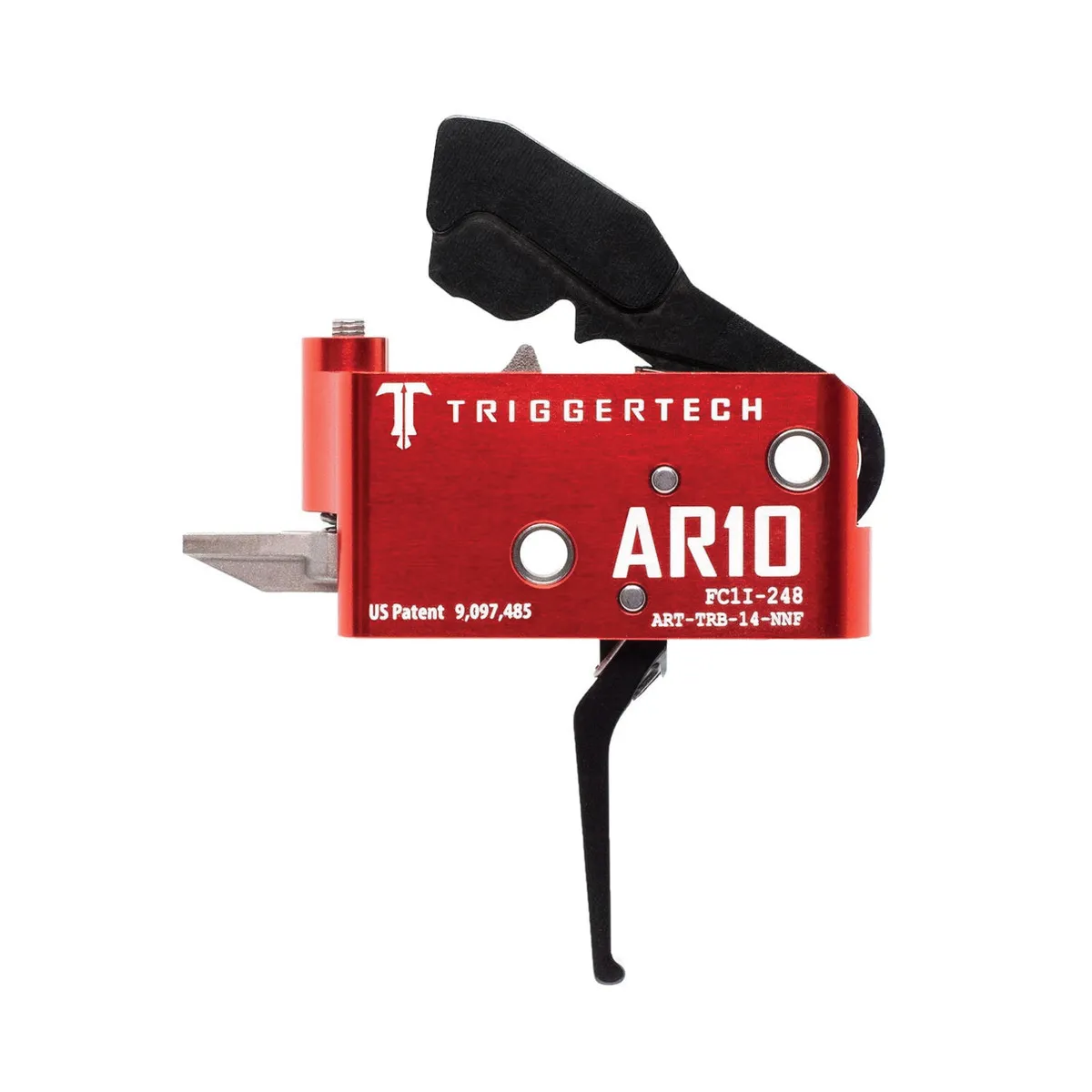 TriggerTech AR-10 Diamond Trigger Black / Red Straight