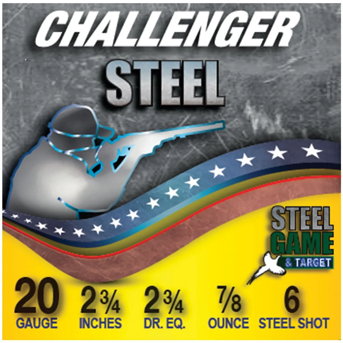 Challenger Steel Game and Target 20 Gauge 2-3/4" #6 7/8 Ounce 250rds Case