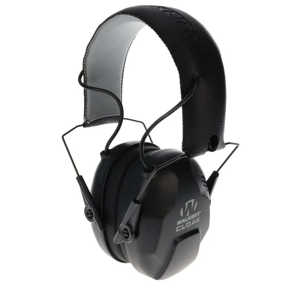Walker Cloak Single Mic Electronic Earmuff, Black - GWP-CLKSM