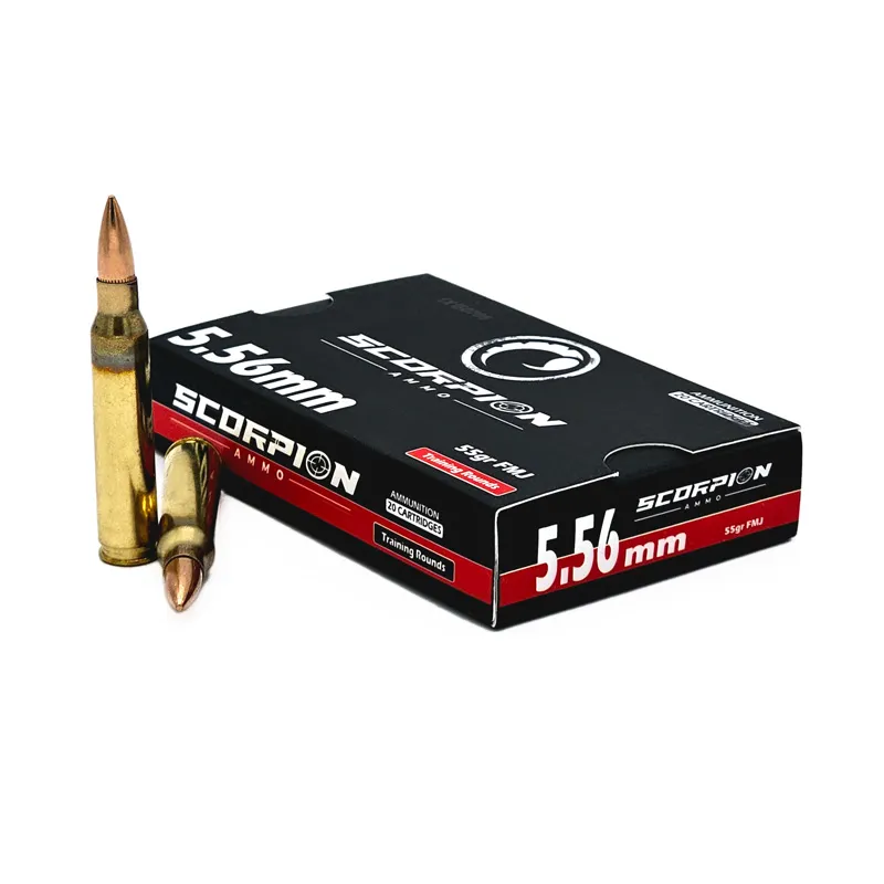 Scorpion Ammo Rifle Ammunition 5.56 55 Grain 20-Rounds FMJ