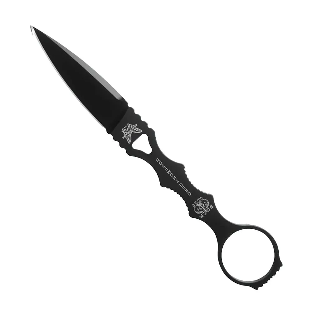 Benchmade SOCP Single Edge Dagger Fixed Blade, Black/Black
