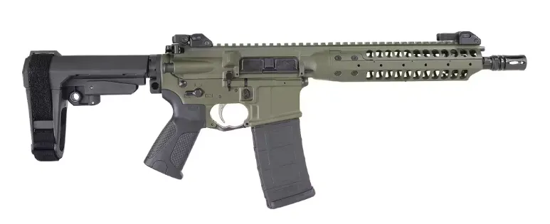 LWRC IC A5 10.5" .300 BLACKOUT AR Pistol W/ SBA3 BRACE, OD GREEN