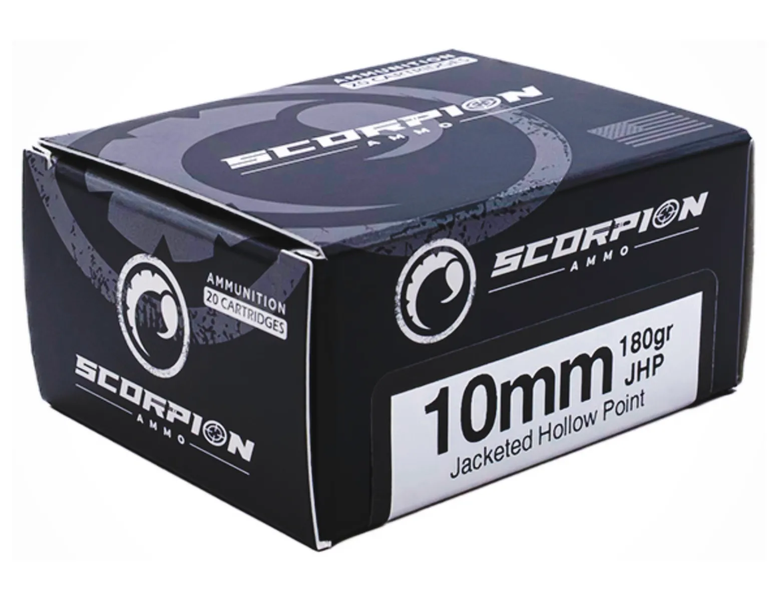 Scorpion 10mm 180gr JHP Ammo, 20rds - 10180JHPS20