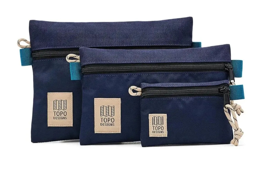 Topo Designs Accessory Bag Bundle, Navy/Sahara