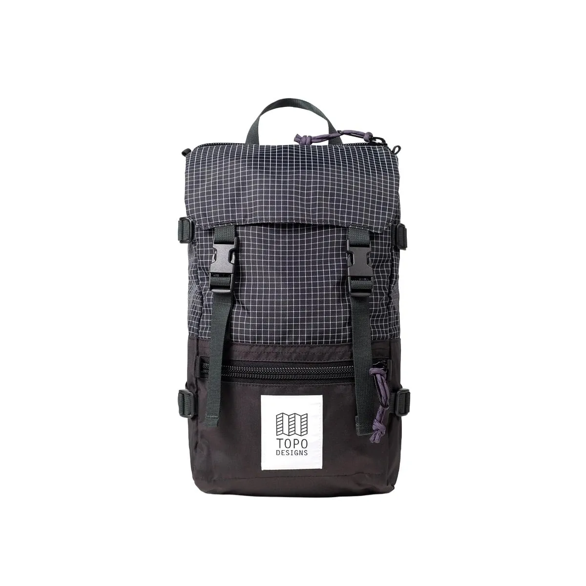 Topo Designs Rover Pack Mini Backpack, Black/Grid