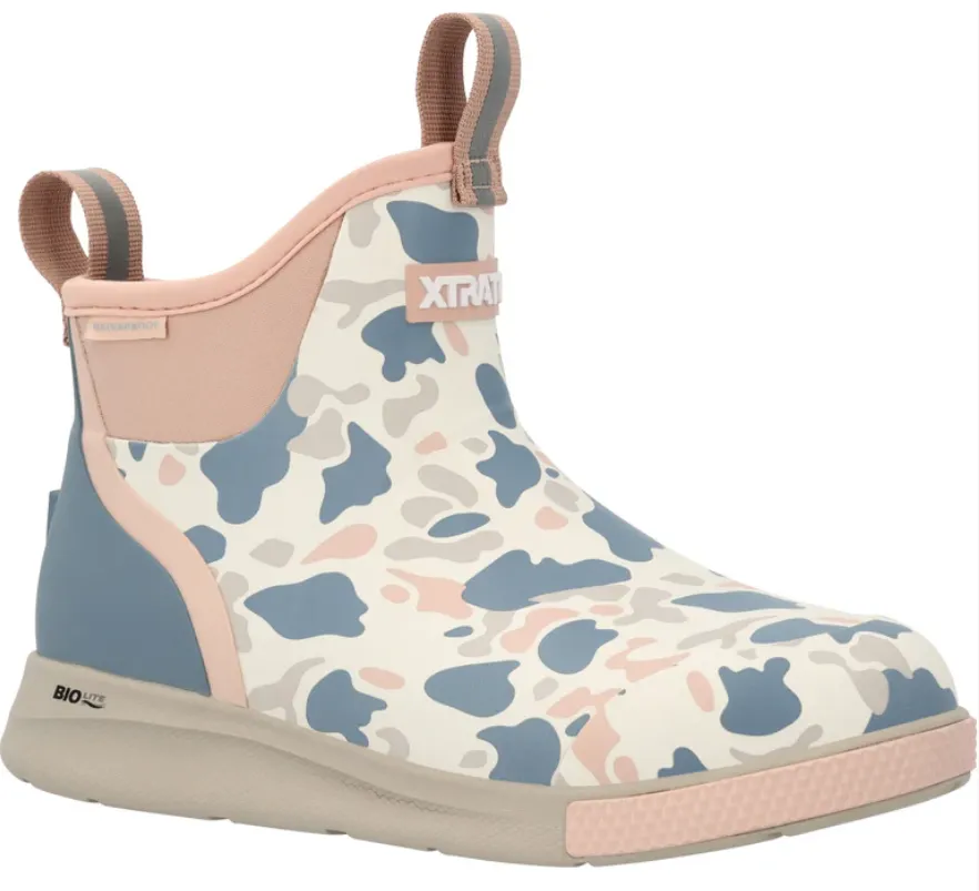 Xtratuf Womens Ankle Deck Sport Boot, Ivory Duck Camo - 8