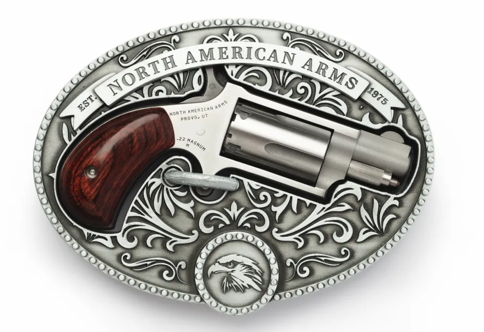 North American Arms Chuckwagon Stainless .22 Mag 1.13 Barrel 5-Rounds w/ Belt Buckle