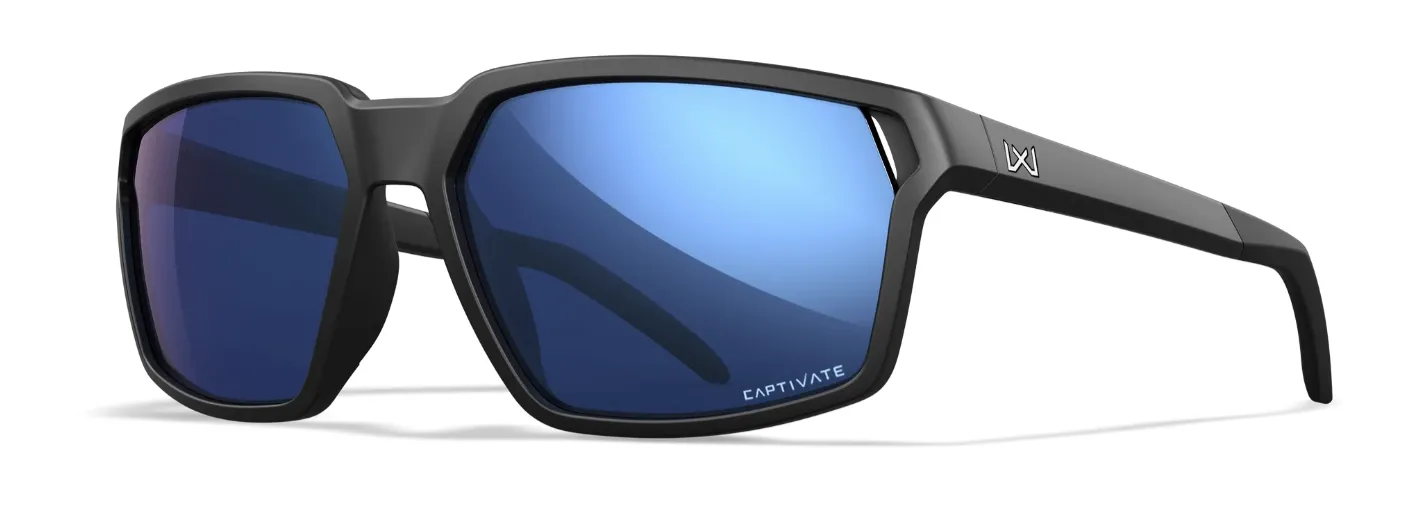 WILEY X Sierra Captivate - Polycarbonate Matte Black/Blue Mirror