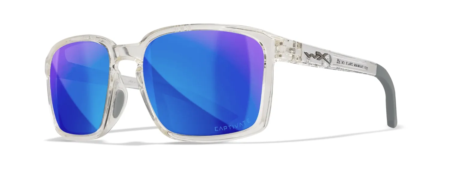 WILEY X Alfa Captivate - Polycarbonate Gloss Clear Crystal/Blue Mirror
