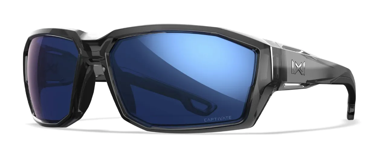 Wiley X Alpine Captivate Gray Crystal Grey Blue Mirror Lens M/L