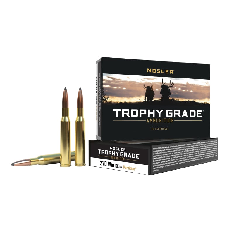 Nosler Trophy Grade .270 Winchester 130 gr Partition 20rds