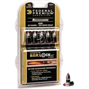 FEDERAL AMMO 350Gr Lead MZ BULLET w/B.O.R LOCK SYSTEM 15pk