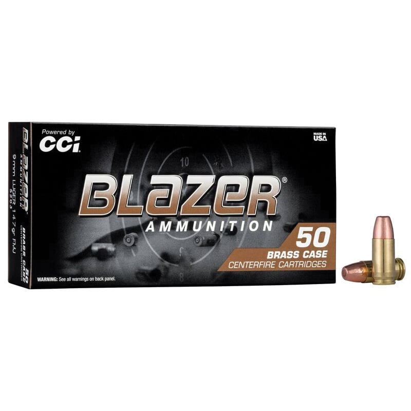 CCI Blazer Brass 9mm 147 gr FMJ 50rds - 5203