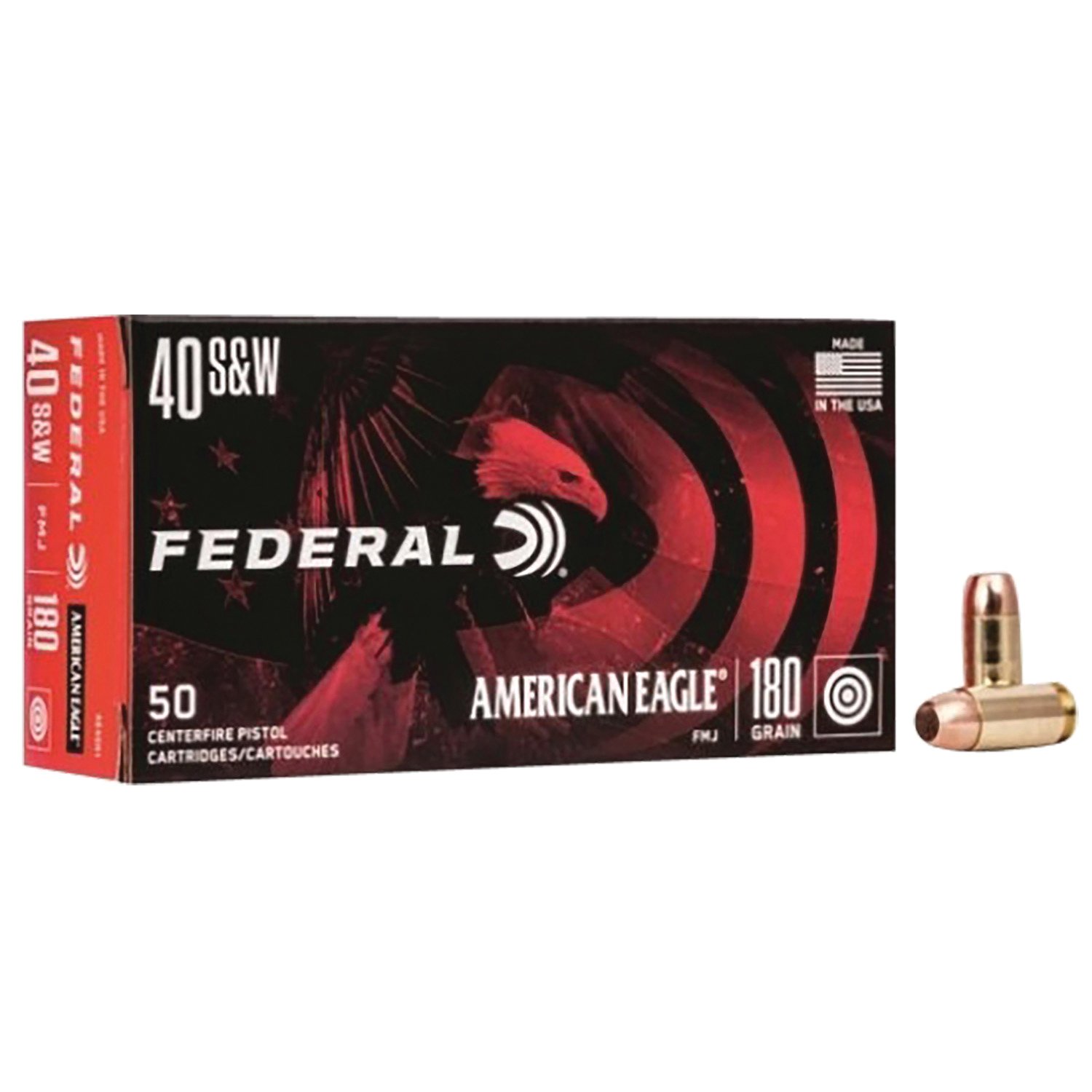 Federal Gold Medal .40 S&W 180 gr Ammo FMJ - 50rds - GM40AP1
