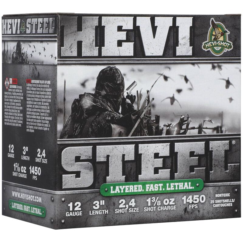 Hevi-shot Hevi-Steel 12 Gauge 3" #2/4 1-3/8 Ounce 25rds