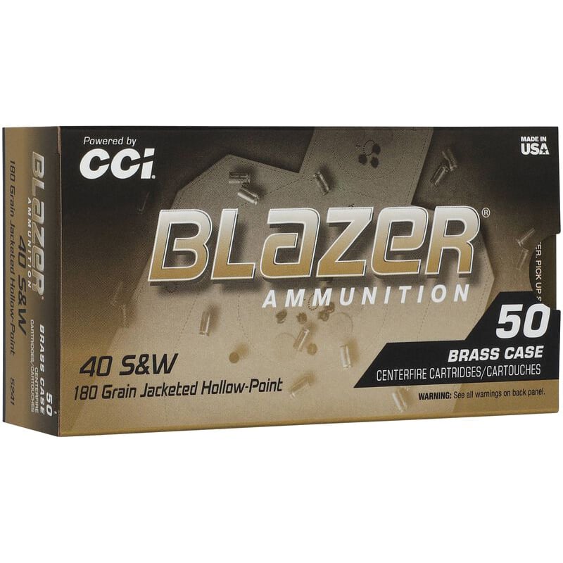 CCI Blazer Brass .40 S&W 180 gr JHP 50rds