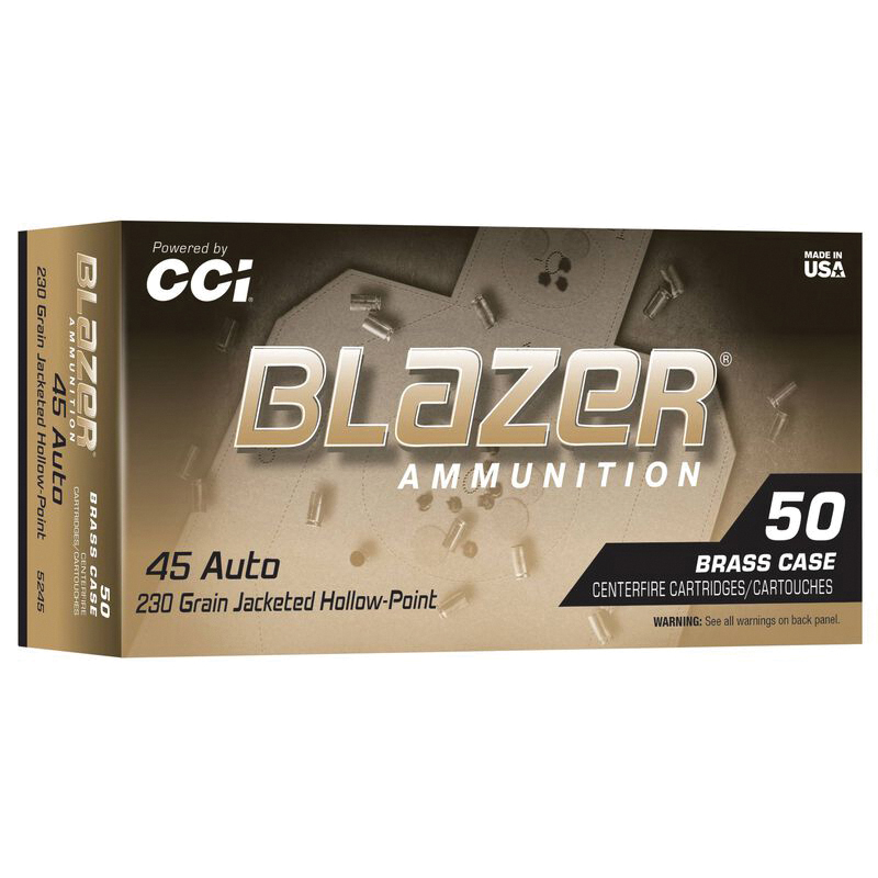 CCI Blazer Brass .45 ACP 230 gr JHP 50rds