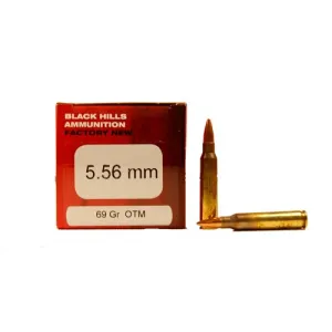 BLACK HILLS AMMUNITION 5.56 NATO 77 GR Open Tip Match Ammunition | 50 Rounds