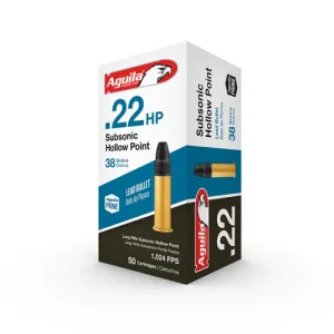 AGUILA AMMO 22 LR 38Gr Subsonic HP 50rd