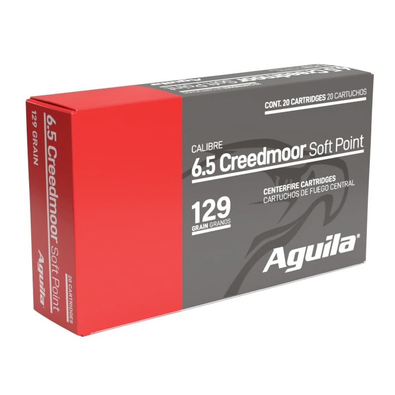 Aguila 6.5 Creedmoor 129 gr BTSP 20rds Rifle Ammo for High-Accuracy Shooting - 81489AG