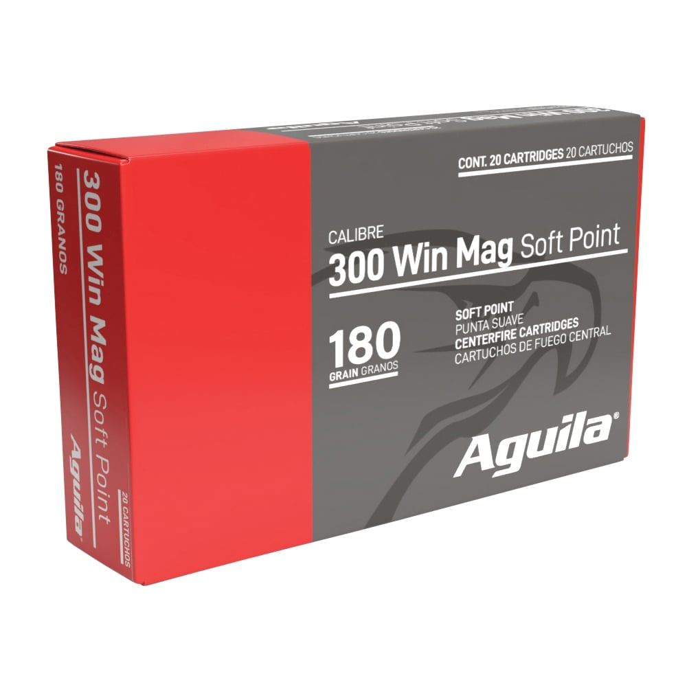 Aguila .300 Win Mag 180 gr BTSP 20rds Rifle Ammo for Superior Long-Range Performance - 82044AG