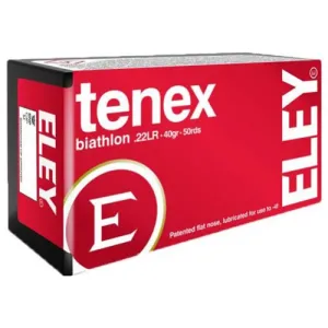 ELEY TENEX Biathlon 22LR 40gr Flat Nose Ammunition | 50 Rounds