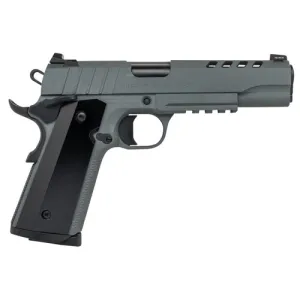 TISAS 1911 Night Stalker 10mm 5" 8rd Pistol w/ Night Sights | Platinum Grey