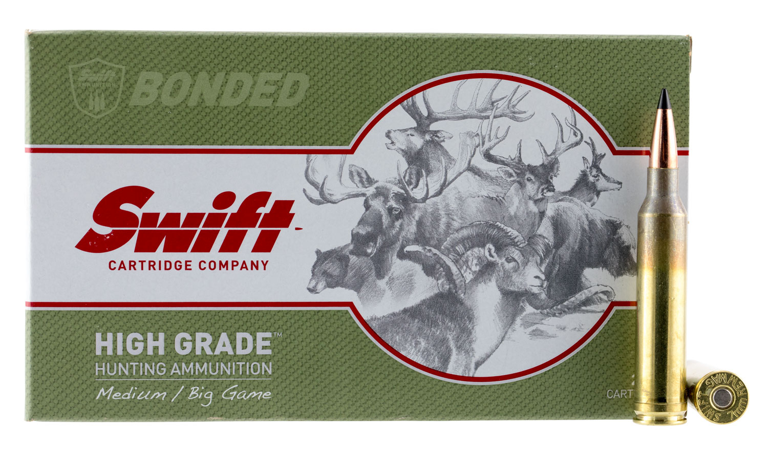 Swift Bullet Company Scirocco 150 gr Spitzer Boat Tail 7mm Rem Mag Ammo, 20/box - 10038