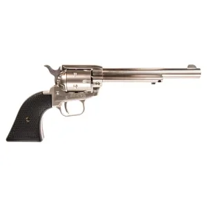 Heritage Firearms Rough Rider Nickel .22 LR 6.5 Barrel 6-Rounds Black Polymer Grips