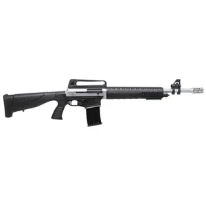 IVER JOHNSON Stryker 12 Gauge 3" 20" 5rd AR Style Semi-Auto Shotgun - Nickel / Black