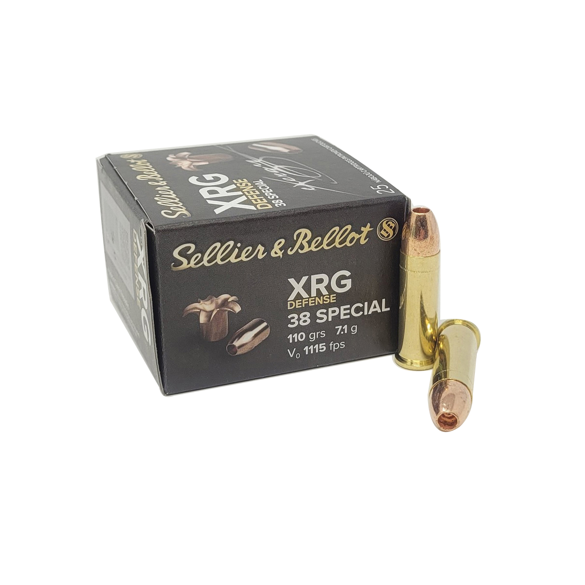Sellier & Bellot Ammunition XRG Defense .38 Special 110 gr CHP 25rds