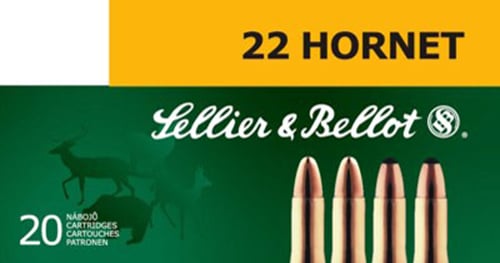 Sellier & Bellot 45 gr Full Metal Jacket .22 Hornet Ammo, 20/box - SB22HA