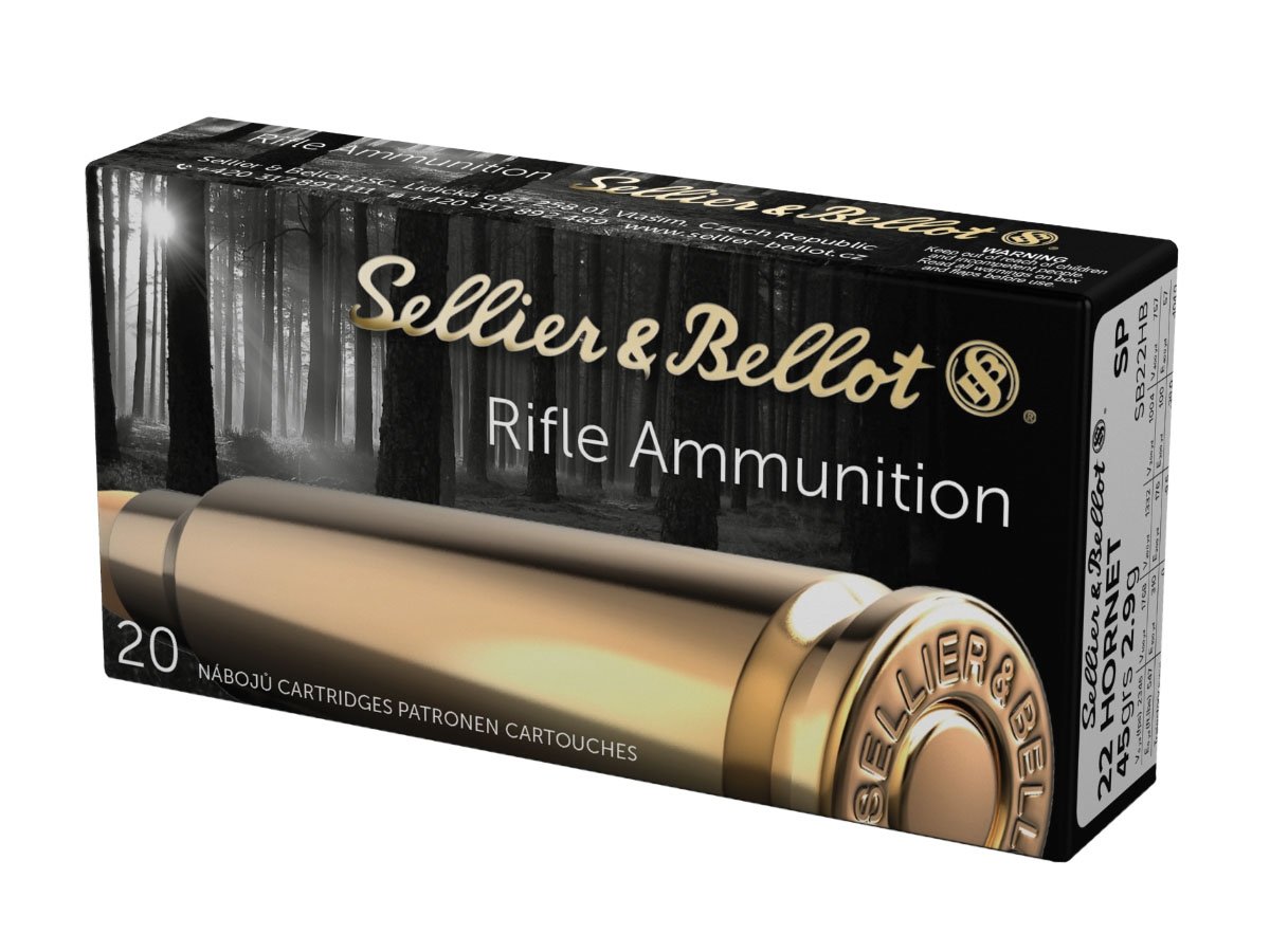 Sellier & Bellot 22 Hornet 45gr SP Ammunition - SB22HB