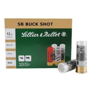 SELLIER BELLOT 12Ga 4 Buckshot 2 3/4" 21 Pellet 1200 FPS 10rd