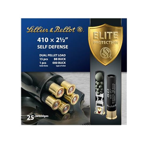 Sellier & Bellot 2.5" 410 Gauge Ammo 000 Buck, 25/box - SB410SDA