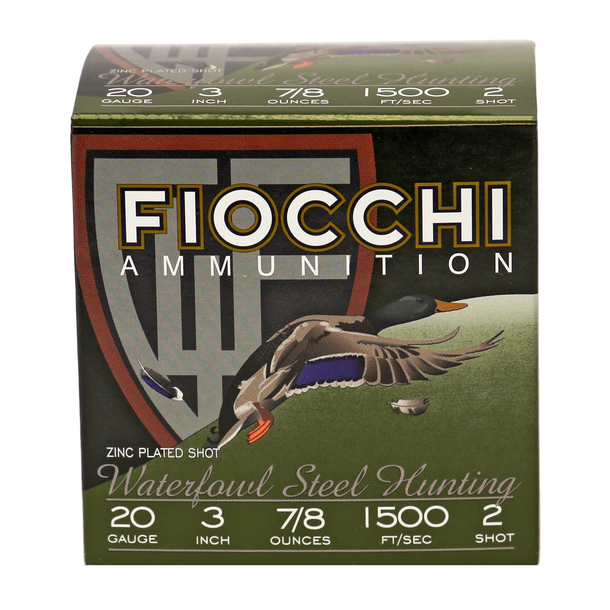 Fiocchi Flyway Steel 20 Gauge Ammunition, 25 Rounds Steel Shot #2 - 203ST2