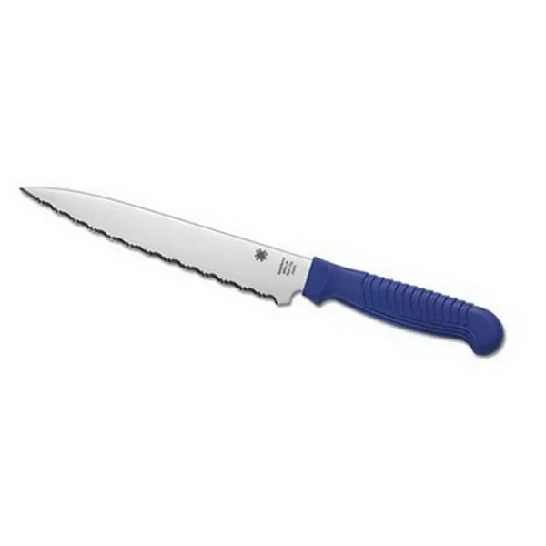 Spyderco Kitchen Classics Drop Point Utility Knife, 6.5", Blue - K04SBL