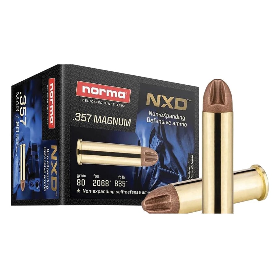 Norma .357 Magnum 80 gr NXD 20rds Handgun Ammo for High-Performance Accuracy - 611640020