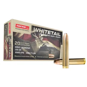 NORMA AMMO 350 Legend 155Gr Whitetail Sierra SP 20rd
