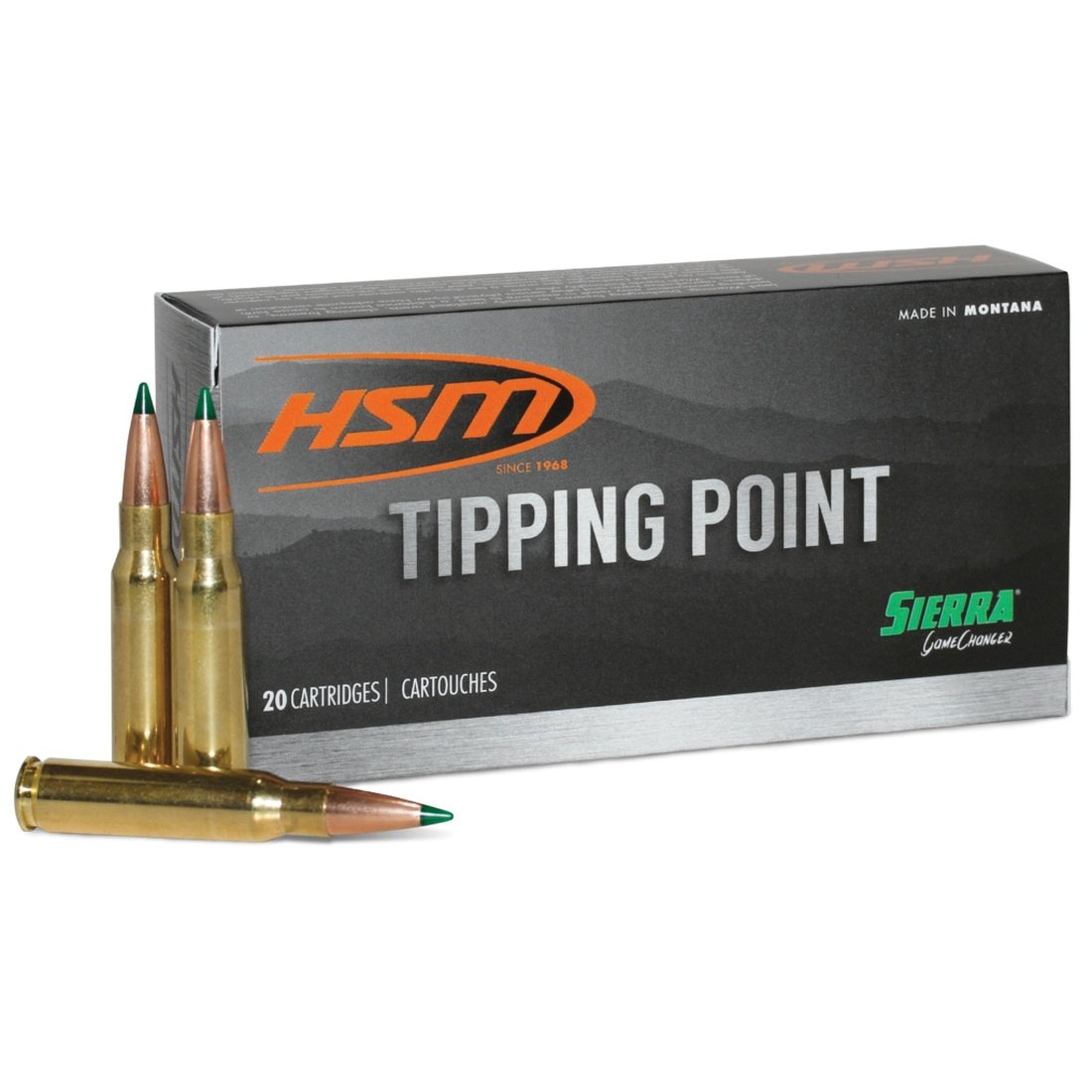 HSM Ammunition Tipping Point 2 7mm Remington Magnum 162 gr SST 20rds Rifle Ammo for Extreme Performance - 7MMMAG-27-N