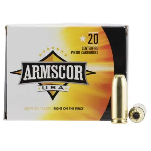 ARMSCOR Competition 10mm 180gr Jacketed Hollow Point Ammunition | 20 Rounds
