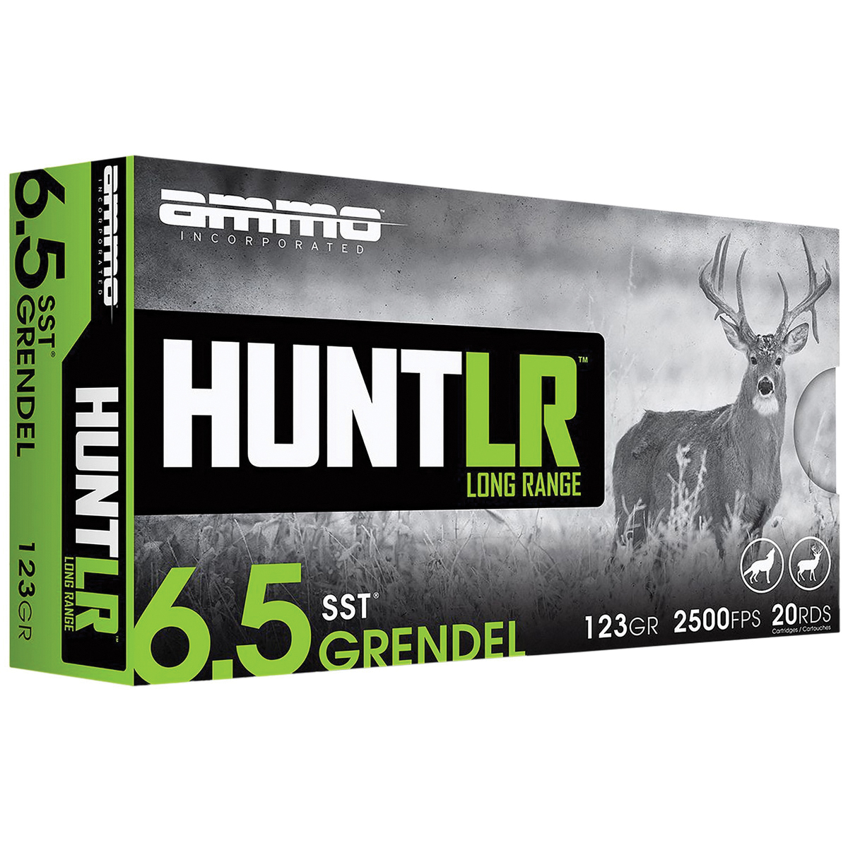 Ammo Inc Hunt Long Range 6.5 Grendel 123 gr SST 20rds Rifle Ammo for Ultimate Precision and Long-Range Hunting - 65GR123SSTA20
