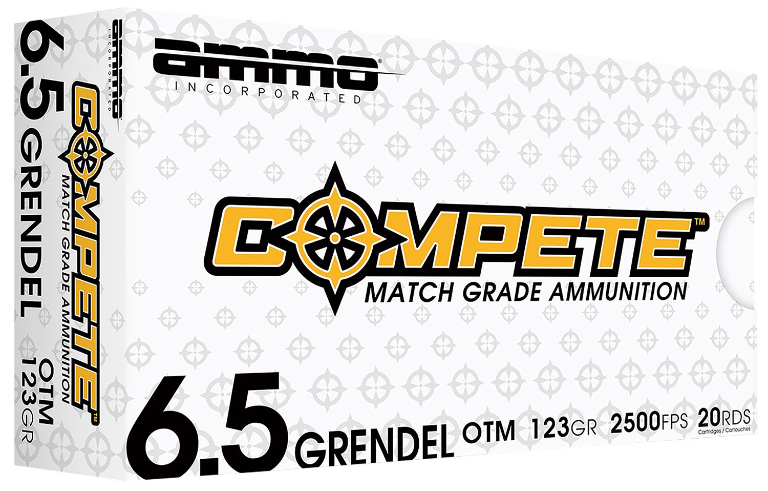Ammo Inc Match 6.5 Grendel 123 gr BTHP 20rds Rifle Ammo for Accurate Match Shooting - 65GR123BTHPA20