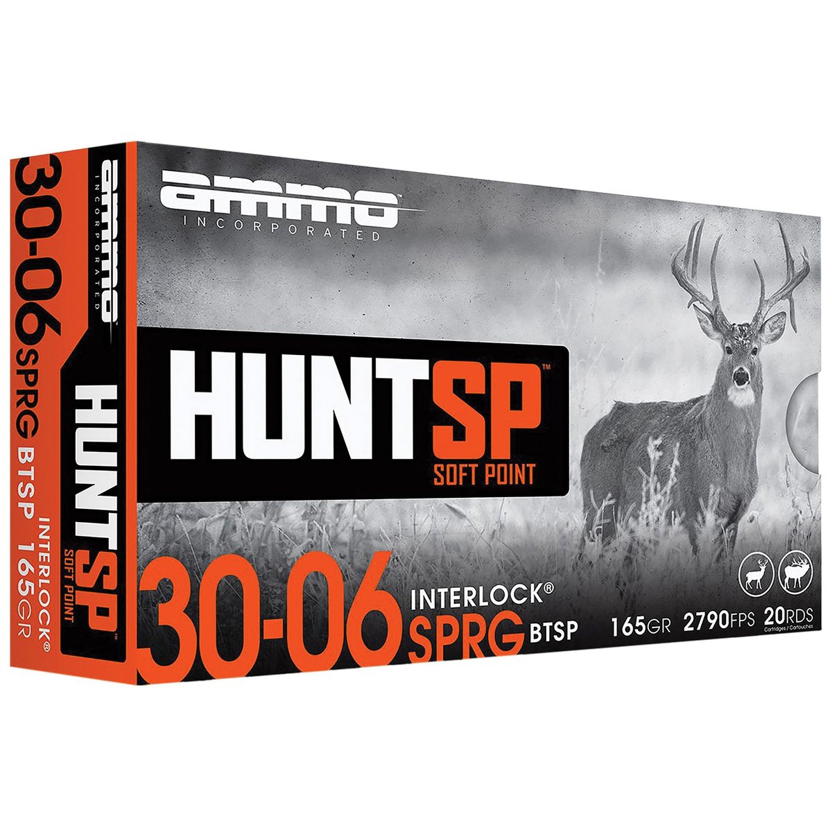Ammo Inc Hunt .30-06 Springfield 165 gr SP 20rds Rifle Ammo for Long-Range - 3006165SPA20